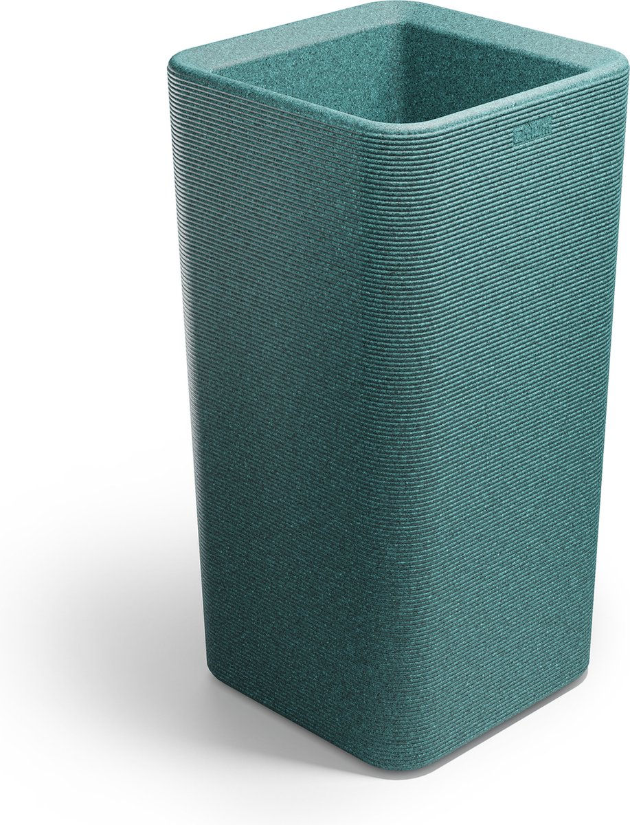 Otium bloembak dubbelwandig Linea 40 cm turquoise cork