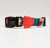 Lindo Dogs - Reindeer - Luxe halsband hond - Groen - S - (30 - 44 cm x 1,5cm)