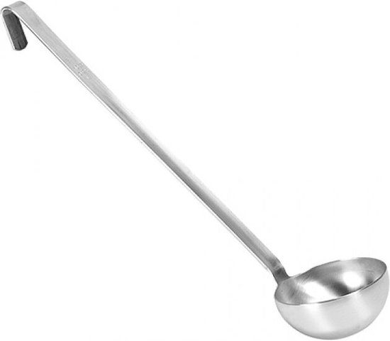 Cuillère à servir Inox sans soudure, Ø 100 mm L45cm 0, 25Lit. 18/10