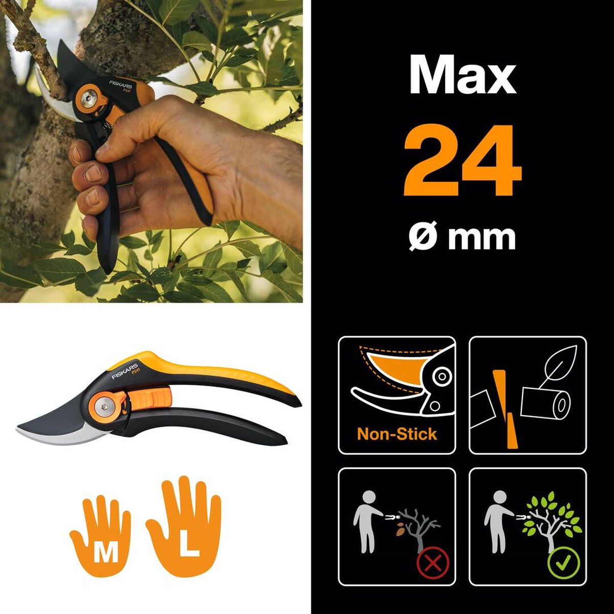 Fiskars Sécateur Plus en métal P541
