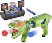 Dinosaurus Foam bal speelgoed pistool met geluid - Inclusief interactieve schietschijf - Kinderspeelgoed jongens & meisjes vanaf 3 jaar - Kinder speelgoed cadeau