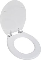 vidaXL - Toiletbril - soft-close - simpel - ontwerp - MDF - wit