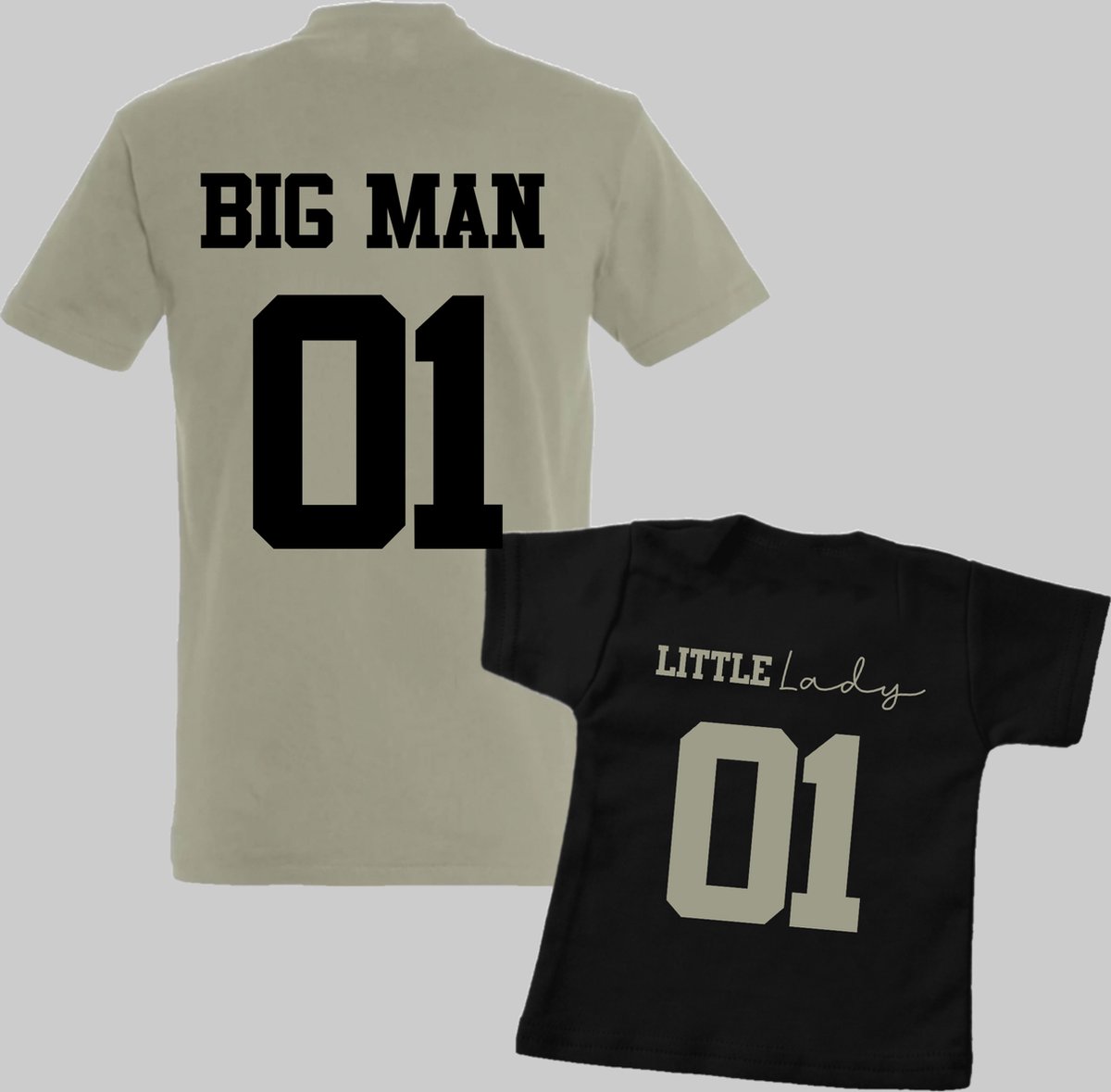 Matching shirts vader en dochter-Vaderdag cadeau-Cadeau voor Papa-Heren Maat L-Kind Maat 68