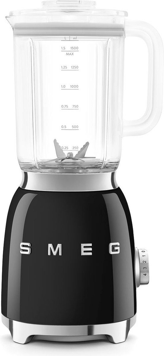 SMEG BLF03BLEU - Blender - Zwart - 800W - 15L - Jaren '50 Stijl
