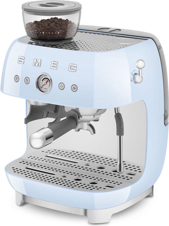 Productinformatie - Smeg 8017709329815 - SMEG EGF03PBEU - Espressomachine met geïntegreerde bonenmaler - Pastelblauw