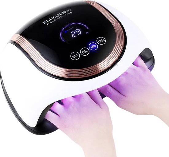 Nageldroger-180 W UV LED Lamp -Gelnagels-60Leds-Nagellamp-twee handen Nageldroger-2M Lang snoer-Wit