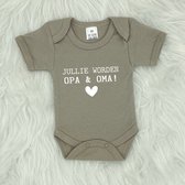 Zwangerschap aankondiging rompertje - Jullie worden OPA EN OMA! - Beige - Geboorte - Grootouders - Zwanger - Pregnancy announcement - Pregnant - Romper - In verwachting - Baby op komst