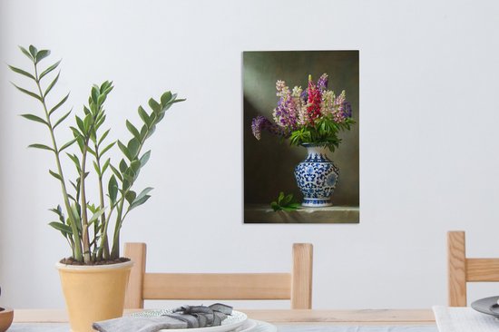 Tableau sur toile Nature morte - Vase - Fleurs - 20x30 cm - Décoration murale