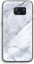 Case Company® - Hoesje geschikt voor Samsung Galaxy S7 hoesje - Witte marmer - Soft Cover Telefoonhoesje - Bescherming aan alle Kanten en Schermrand