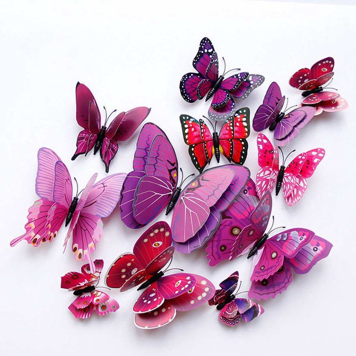 3D Magnetische Vlinders Muurstickers - Muurdecoratie - 32 stuks Delux set