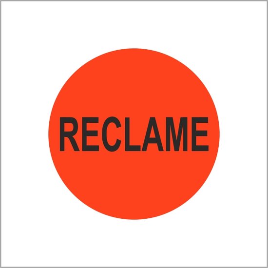 Etiketten - Stickers - Fluor Rood - Afprijzen en Reclame - 2 Rollen van 500 stuks - Kadoonline etiketten