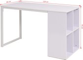 vidaXL - Schrijftafel - 120x60x75 - cm - wit