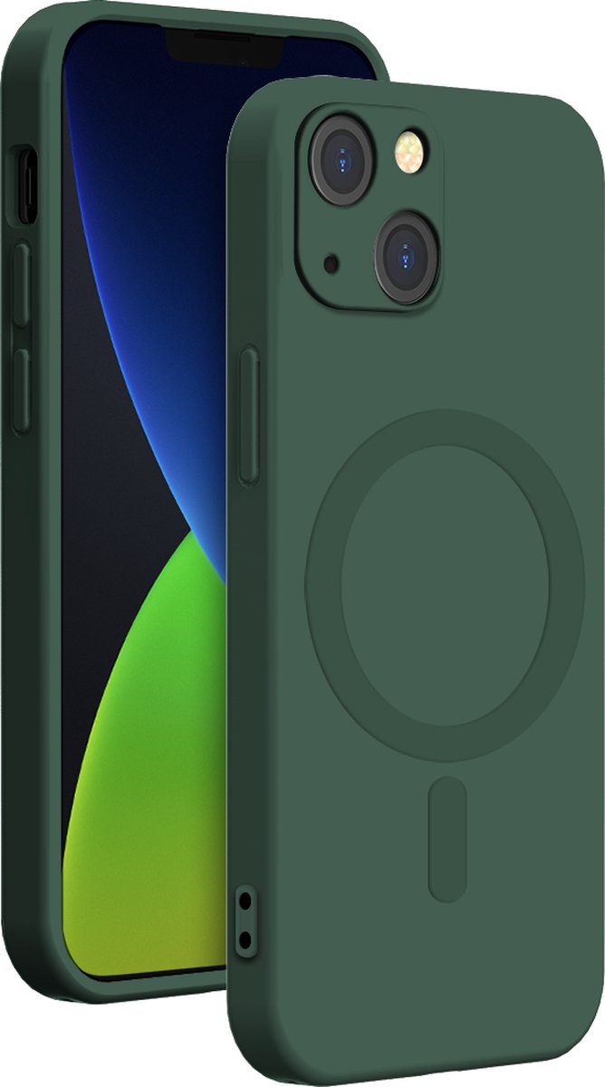 Bigben Connected, Siliconen hoesje voor iPhone 14 Plus MagSafe-compatibel, Groen
