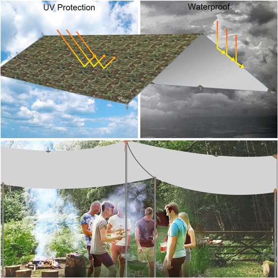 Bâche de camping robuste en toile - Protection contre le soleil - Étanche  et anti-poussière - 2,4 x 3 m : : Sports et Loisirs