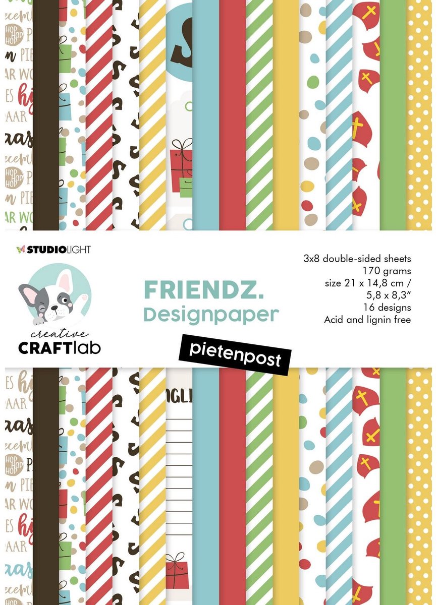 Studio Light Friendz Paper Pad CCL-FR-PP77 Pietenpost
