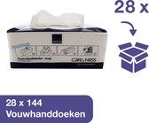 ABENA Vouwhanddoeken in Bulkverpakking - 28 Verpakkingen met 144 Vel per Verpakking - Sterk, Absorberend en Zacht - Vel-Voor-Vel Uitgifte voor Extra Hygiëne - Ecolabel