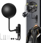 Helmhouder wandsteun ophangsysteem - helm kapstok standaard incl. 2 haakjes - scooter brommer snorscooter motor accessoires – Hoedenhouder
