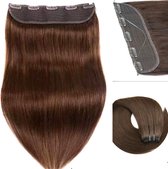 Frazimashop- Europese remy Wire - licht bruine Steil haar wire - 22 inch 100% Human Hair ( - 120 gram - kleur: 6 -onzichtbare draad