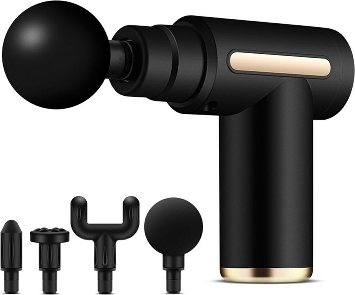 Pocket Massage Gun - Massage Apparaat - 4 Opzetstukken - Facial Gun - Spierherstel - Draadloos - Oplaadbaar - Massage Pistool - Ontspanning — cadeau in Sport & Outdoor - foto 6
