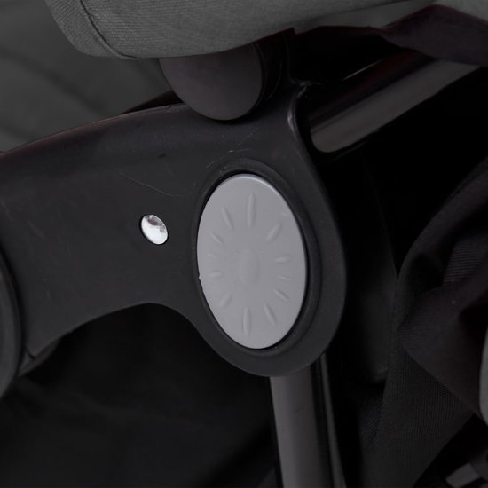 vidaXL - Tweelingkinderwagen - staal - donkergrijs van Vidaxl — afbeelding 5