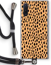 Case Company® - Coque Samsung Galaxy Note 10 avec cordon - Panthère - Protection de téléphone avec cordon Zwart - Protection sur tous les côtés et sur les bords de l'écran