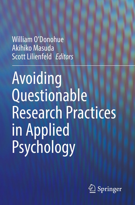 Avoiding Questionable Research Practices in Applied Psycholo ... - cover