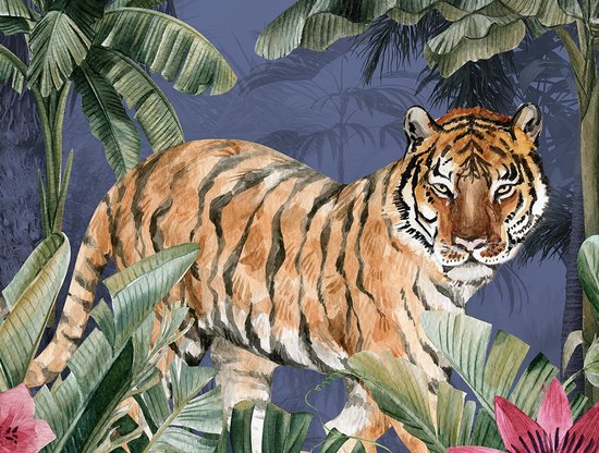 Belle dekbedovertrek Laia - 200x200/220 (double) - fortement imprimée - ressemble à la vraie chose - merveilleusement douce et souple - douce pour la peau et durable - inaltérable et durable - ne se repasse pas et sèche rapidement