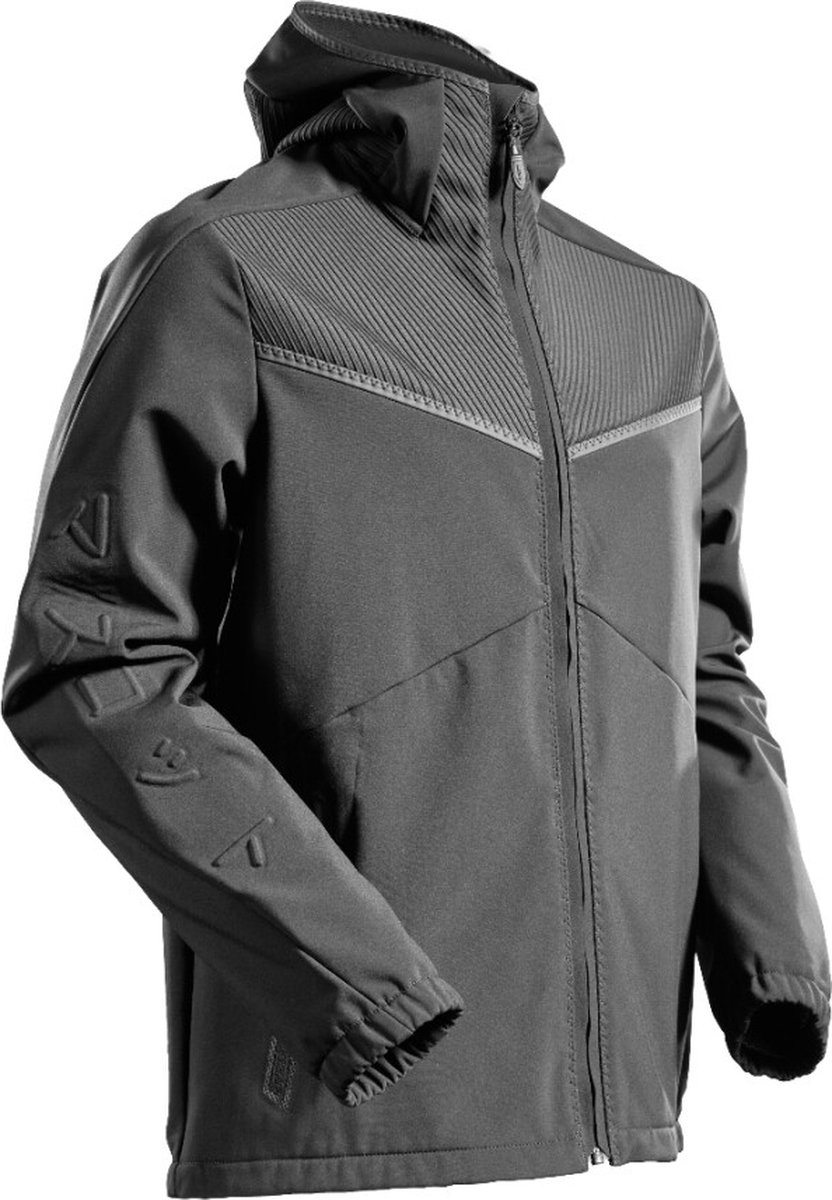 MASCOT Customized Softshell jas capuchon - 22102-649 - steengrijs - maat XL