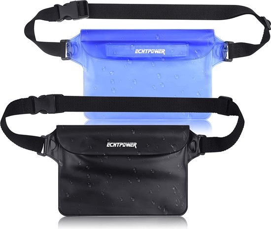 Foto: Echtpower waterdichte tas buiktas telefoonhoes beschermhoes voor watersport strand zwemmen boottochten beschermhoes strandtas 2 stuks