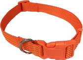 Nobleza Hondenhalsband - Puppyhalsbandje - Halsband hond - Klikhalsband - Fluorescerend - Nylon - Verstelbaar - Oranje - (20-30 cm) x 1 cm - S