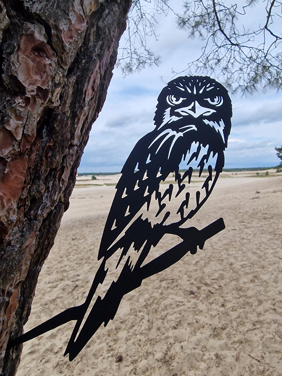 Metalen Boom Prikker - Boom Steker - Uil - Owl - Uiltje - Metalen Vogel - Tuin Vogel - Tuin Hanger - Tuindecoratie - Metal Bird - Garden Ornament
