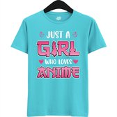 Just a girl who loves anime - Japans cadeau - Unisex t-shirt - grappig anime / manga hobby en verjaardag kado shirt - T-Shirt - Unisex - Atoll - Maat 3XL