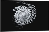 Vlag - Zwart - Wit - Lijnen - Vorm - Rondje - 90x60 cm Foto op Polyester Vlag