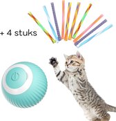 CHICNEST - Kattenspeelgoed- Automatisch rollende kattenbal - Bal- Kattenbal - Slimme katten speelgoed- Siliconen bal- Interactieve speelgoedbal - turqoise -