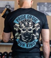PRIDE or Die Katoenen T-Shirt "Iron Kings" Zwart maat S