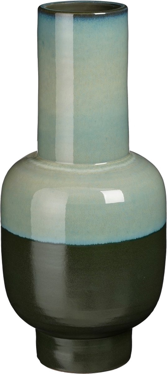 Mica Decorations Vaas Lizz - Keramiek - Groen - 22 x 48 x 22 cm (BxHxD)