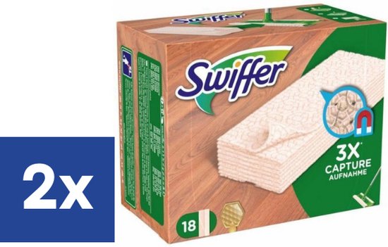 Swiffer Droge Vloerdoekjes Hout - 2 x 18 stuks