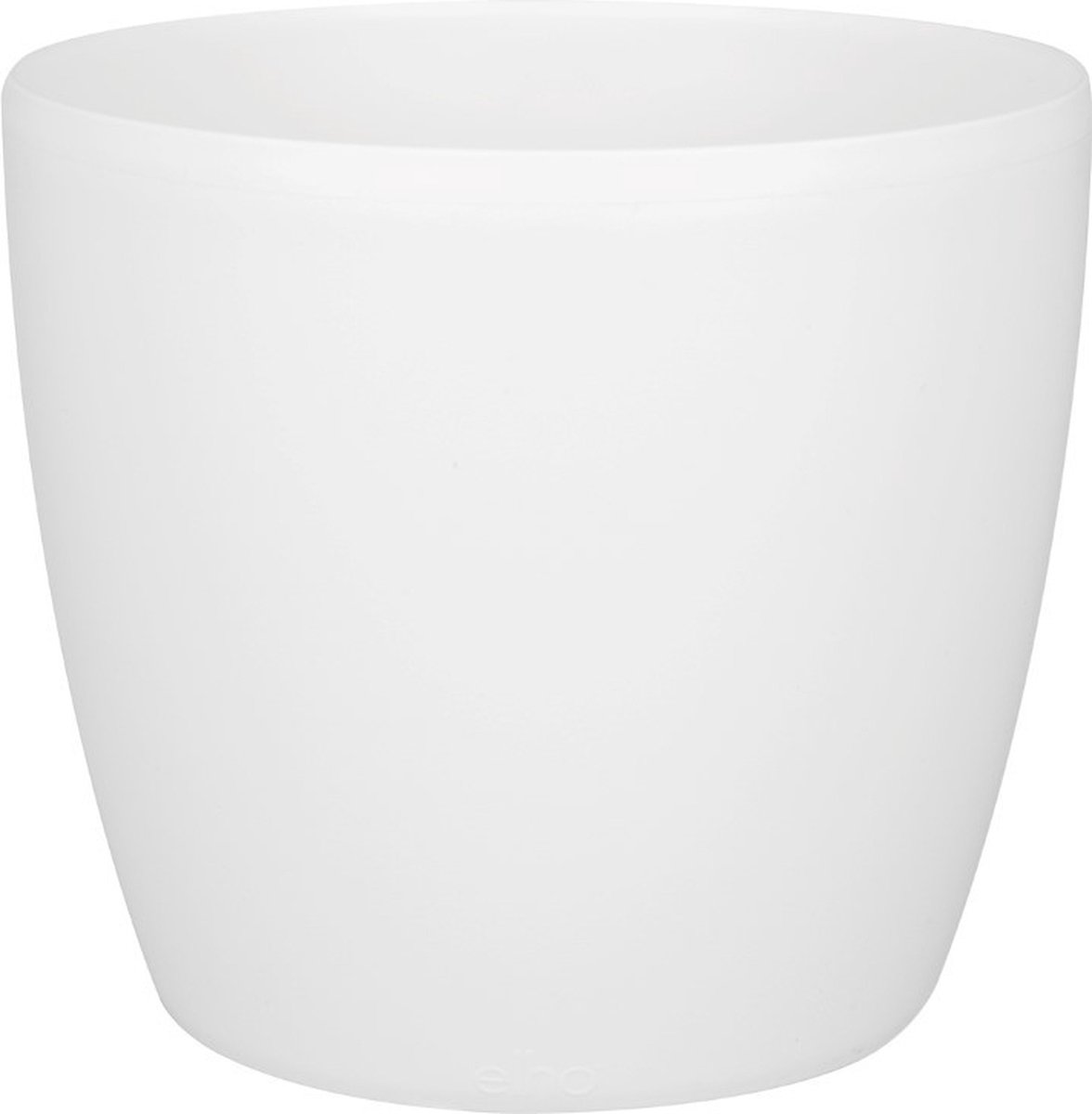Elho Brussels Rond 22 - Bloempot voor Binnen - 100% Gerecycled Plastic - Ø 22.3 x H 20.6 cm - Wit