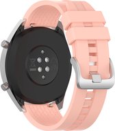 Strap-it Smartwatch bandje 20mm - siliconen stripe horlogeband geschikt voor Samsung Galaxy Watch 6 / 6 Classic / Watch 5 / 5 Pro / Watch 4 / 4 Classic / Watch 3 41mm / Watch 1 42mm / Watch Active / Active2 40 & 44mm / Gear Sport - roze
