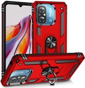 Coverup Ring Kickstand Back Cover - Geschikt voor Xiaomi Redmi 12C Hoesje - Rood