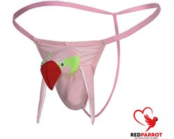 Grappige heren string - Vrijgezellenfeest - Roze - Flamingo - Erotisch - One size