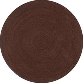 vidaXL - Vloerkleed - handgemaakt - rond - 150 - cm - jute - bruin