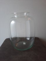 Vaas 'arc' - prachtige transparante glazen vaas - H32 D24 cm