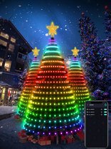 MagicGlow Slimme Kerstboomverlichting Net - 1.80 Meter met RGB Kleuren, Bluetooth en App