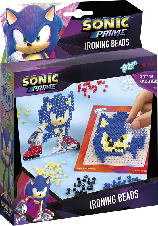 Sonic Prime strijkkralen Totum knutselset unisex 800+ strijkkralen