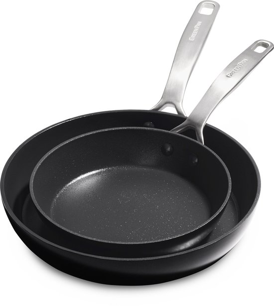 GreenPan Copenhagen Koekenpannenset – Ø 20 & Ø 28 cm – Keramisch – Inductie