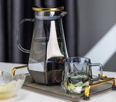 Carafe à eau Luxaliving avec 6 verres - Contenu 1,5 litre - Passe au lave-vaisselle - Set de verres - Carafe - Verres à boissons