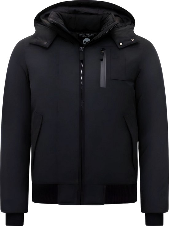 Winterjas Heren Kort Model -7006 - Zwart