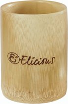 Elicious® - Bamboe Beker - Duurzaam - Handgemaakt - Beker - Zero Waste - Milieuvriendelijk - Wattenstaafjes - Kwasten - Tandenborstel - Houder