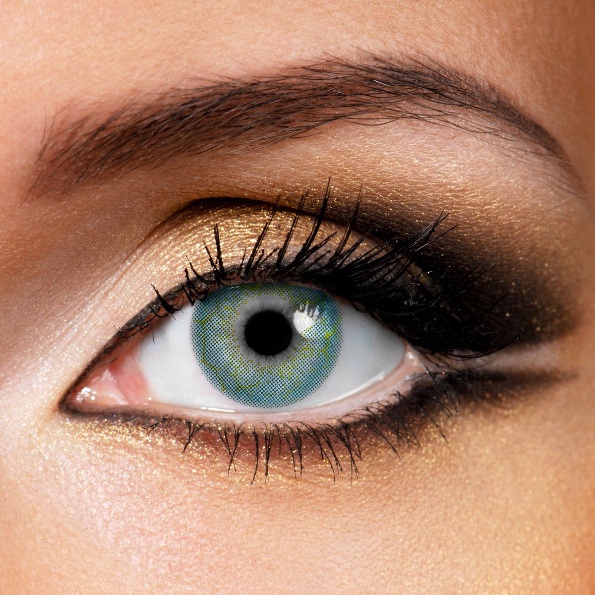 Fashionlens® kleurlenzen - Summer Sky Blue - jaarlenzen met lenshouder